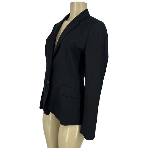 J. Crew Size 4 Women Super 120s Blazer 100% Wool Jacket Black Lined 38-2 - Picture 2 of 8